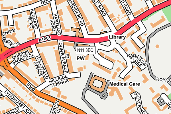 N11 3EQ map - OS OpenMap – Local (Ordnance Survey) N11 3EQ map - OS OpenMap – Local (Ordnance Survey)