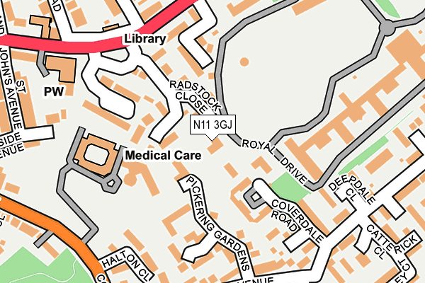 N11 3GJ map - OS OpenMap – Local (Ordnance Survey) N11 3GJ map - OS OpenMap – Local (Ordnance Survey)