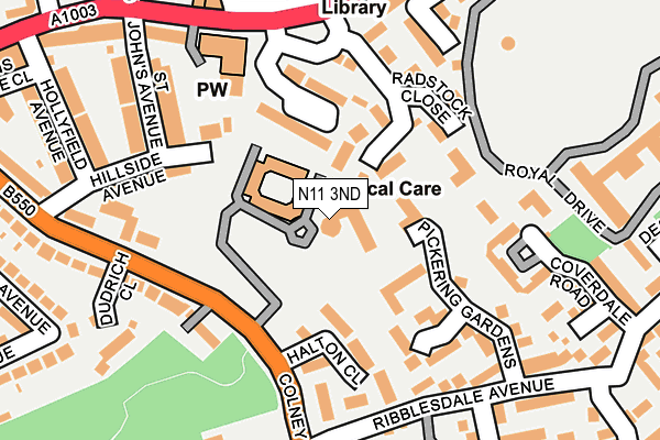 N11 3ND map - OS OpenMap – Local (Ordnance Survey) N11 3ND map - OS OpenMap – Local (Ordnance Survey)