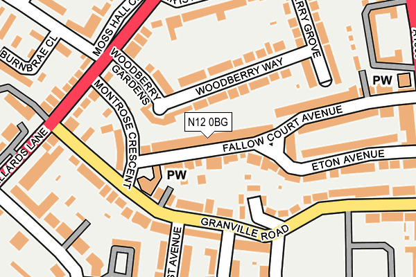 N12 0BG map - OS OpenMap – Local (Ordnance Survey) N12 0BG map - OS OpenMap – Local (Ordnance Survey)