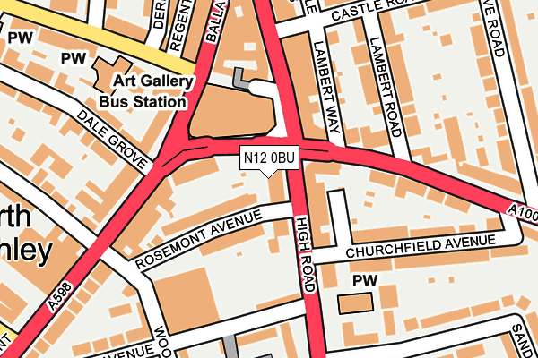N12 0BU map - OS OpenMap – Local (Ordnance Survey) N12 0BU map - OS OpenMap – Local (Ordnance Survey)