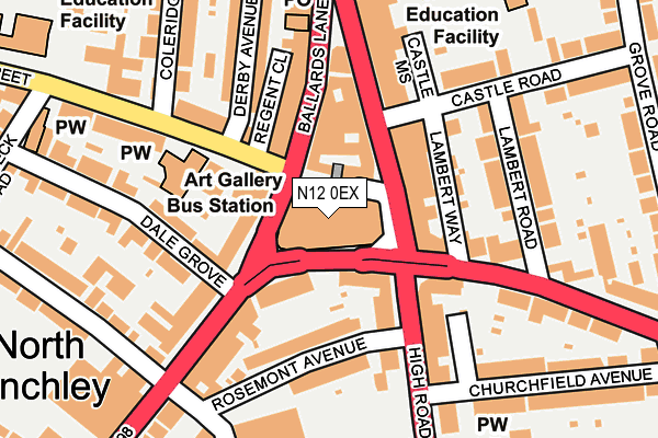N12 0EX map - OS OpenMap – Local (Ordnance Survey) N12 0EX map - OS OpenMap – Local (Ordnance Survey)