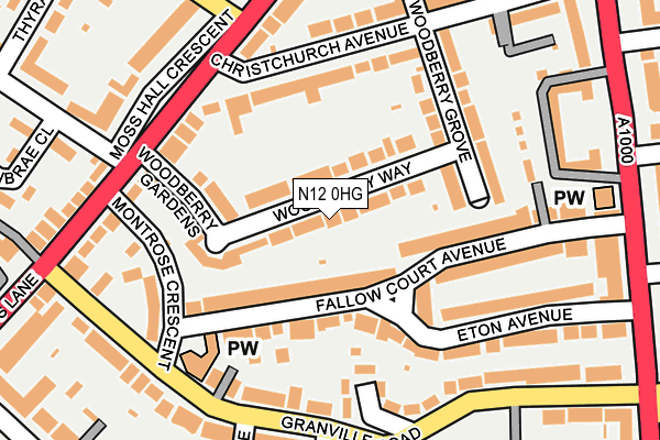 N12 0HG map - OS OpenMap – Local (Ordnance Survey) N12 0HG map - OS OpenMap – Local (Ordnance Survey)