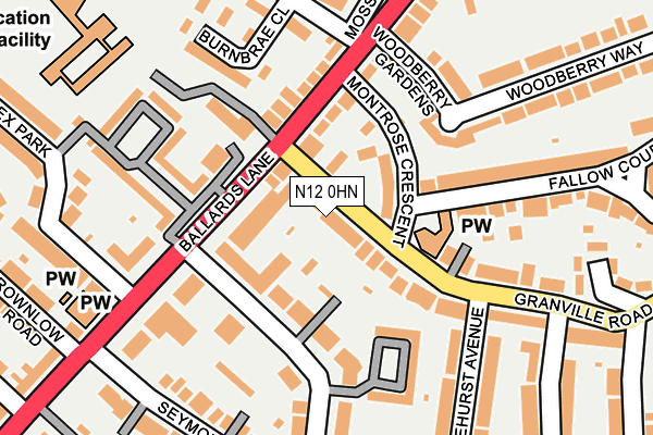 N12 0HN map - OS OpenMap – Local (Ordnance Survey) N12 0HN map - OS OpenMap – Local (Ordnance Survey)