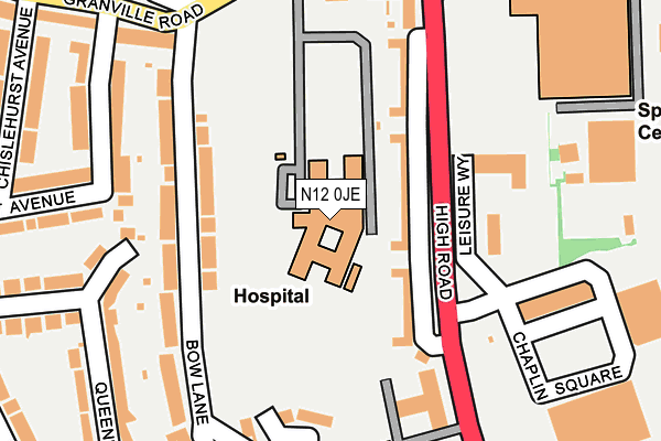 N12 0JE map - OS OpenMap – Local (Ordnance Survey) N12 0JE map - OS OpenMap – Local (Ordnance Survey)