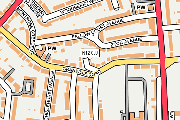 N12 0JJ map - OS OpenMap – Local (Ordnance Survey) N12 0JJ map - OS OpenMap – Local (Ordnance Survey)