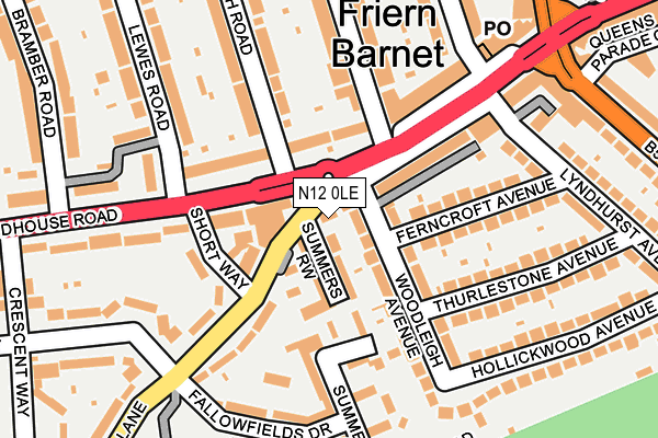 N12 0LE map - OS OpenMap – Local (Ordnance Survey) N12 0LE map - OS OpenMap – Local (Ordnance Survey)
