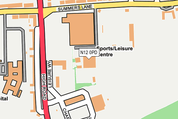 N12 0PD map - OS OpenMap – Local (Ordnance Survey) N12 0PD map - OS OpenMap – Local (Ordnance Survey)
