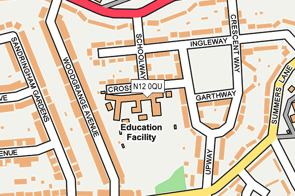 N12 0QU map - OS OpenMap – Local (Ordnance Survey) N12 0QU map - OS OpenMap – Local (Ordnance Survey)