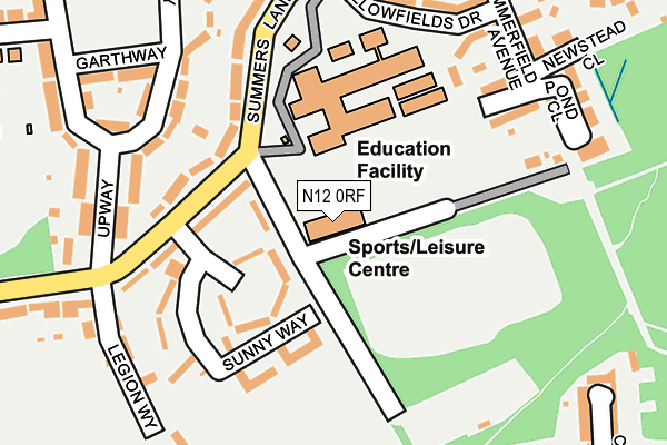 N12 0RF map - OS OpenMap – Local (Ordnance Survey) N12 0RF map - OS OpenMap – Local (Ordnance Survey)