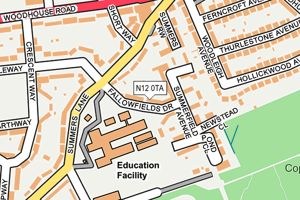 N12 0TA map - OS OpenMap – Local (Ordnance Survey) N12 0TA map - OS OpenMap – Local (Ordnance Survey)