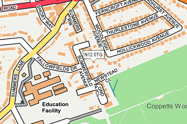 N12 0TG map - OS OpenMap – Local (Ordnance Survey) N12 0TG map - OS OpenMap – Local (Ordnance Survey)