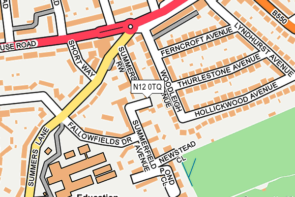 N12 0TQ map - OS OpenMap – Local (Ordnance Survey) N12 0TQ map - OS OpenMap – Local (Ordnance Survey)