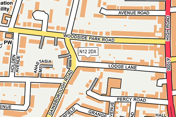 N12 2DX map - OS OpenMap – Local (Ordnance Survey) N12 2DX map - OS OpenMap – Local (Ordnance Survey)