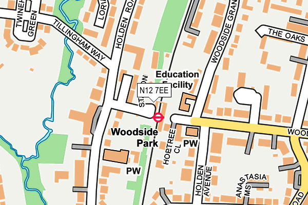 N12 7EE map - OS OpenMap – Local (Ordnance Survey) N12 7EE map - OS OpenMap – Local (Ordnance Survey)