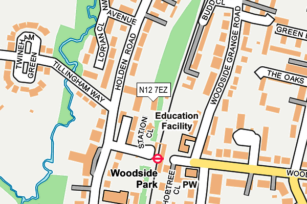 N12 7EZ map - OS OpenMap – Local (Ordnance Survey) N12 7EZ map - OS OpenMap – Local (Ordnance Survey)