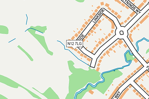 N12 7LG map - OS OpenMap – Local (Ordnance Survey) N12 7LG map - OS OpenMap – Local (Ordnance Survey)