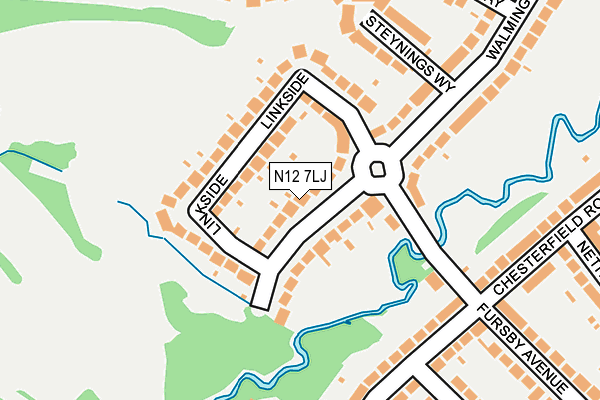 N12 7LJ map - OS OpenMap – Local (Ordnance Survey) N12 7LJ map - OS OpenMap – Local (Ordnance Survey)
