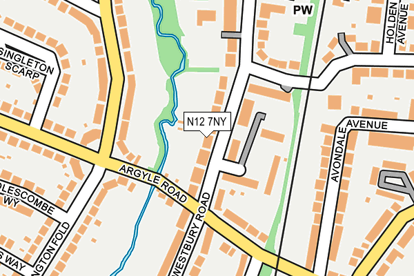 N12 7NY map - OS OpenMap – Local (Ordnance Survey) N12 7NY map - OS OpenMap – Local (Ordnance Survey)