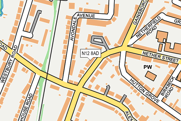 N12 8AD map - OS OpenMap – Local (Ordnance Survey) N12 8AD map - OS OpenMap – Local (Ordnance Survey)