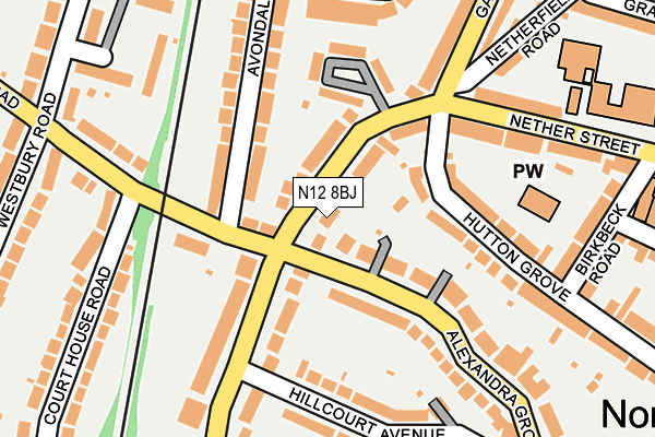 N12 8BJ map - OS OpenMap – Local (Ordnance Survey) N12 8BJ map - OS OpenMap – Local (Ordnance Survey)