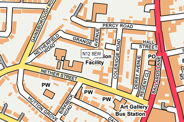 N12 8EW map - OS OpenMap – Local (Ordnance Survey) N12 8EW map - OS OpenMap – Local (Ordnance Survey)