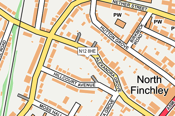 N12 8HE map - OS OpenMap – Local (Ordnance Survey) N12 8HE map - OS OpenMap – Local (Ordnance Survey)
