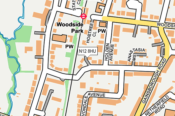 N12 8HU map - OS OpenMap – Local (Ordnance Survey) N12 8HU map - OS OpenMap – Local (Ordnance Survey)