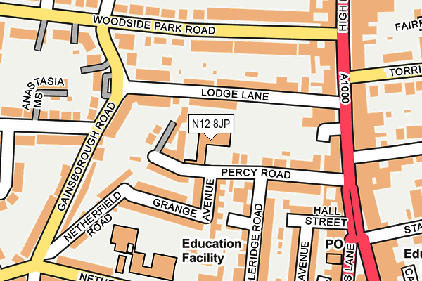 N12 8JP map - OS OpenMap – Local (Ordnance Survey) N12 8JP map - OS OpenMap – Local (Ordnance Survey)