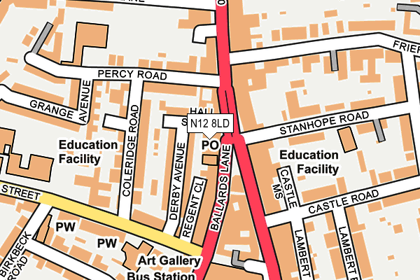 N12 8LD map - OS OpenMap – Local (Ordnance Survey) N12 8LD map - OS OpenMap – Local (Ordnance Survey)