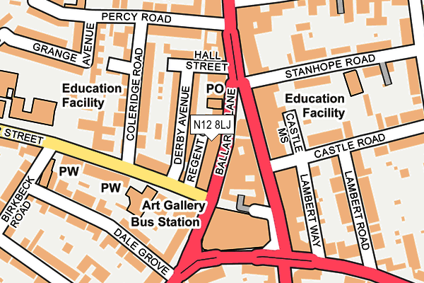 N12 8LJ map - OS OpenMap – Local (Ordnance Survey) N12 8LJ map - OS OpenMap – Local (Ordnance Survey)