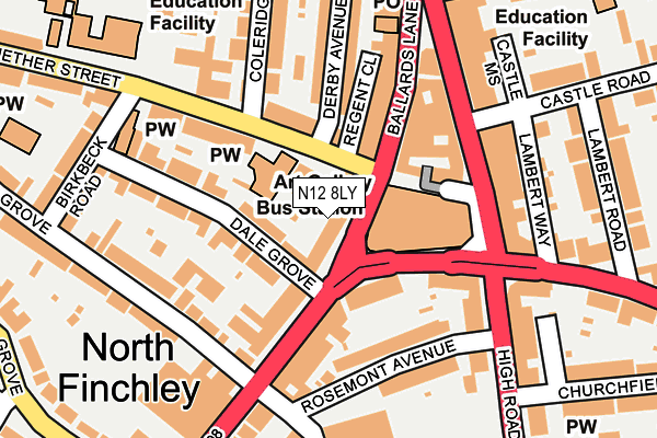 N12 8LY map - OS OpenMap – Local (Ordnance Survey) N12 8LY map - OS OpenMap – Local (Ordnance Survey)