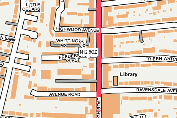 N12 8QZ map - OS OpenMap – Local (Ordnance Survey) N12 8QZ map - OS OpenMap – Local (Ordnance Survey)