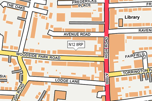 N12 8RP map - OS OpenMap – Local (Ordnance Survey) N12 8RP map - OS OpenMap – Local (Ordnance Survey)
