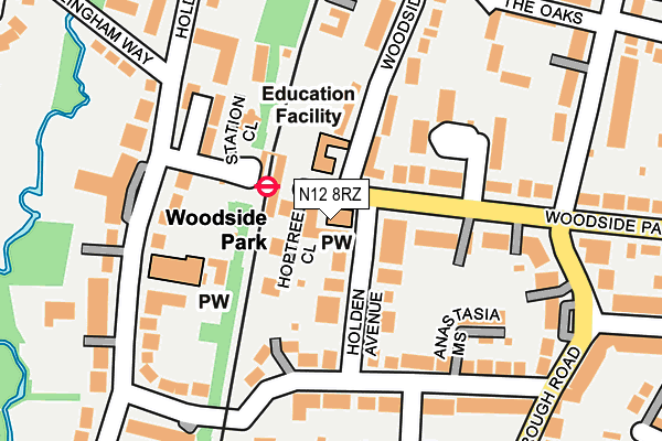 N12 8RZ map - OS OpenMap – Local (Ordnance Survey) N12 8RZ map - OS OpenMap – Local (Ordnance Survey)