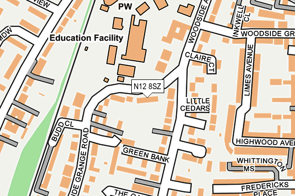 N12 8SZ map - OS OpenMap – Local (Ordnance Survey) N12 8SZ map - OS OpenMap – Local (Ordnance Survey)
