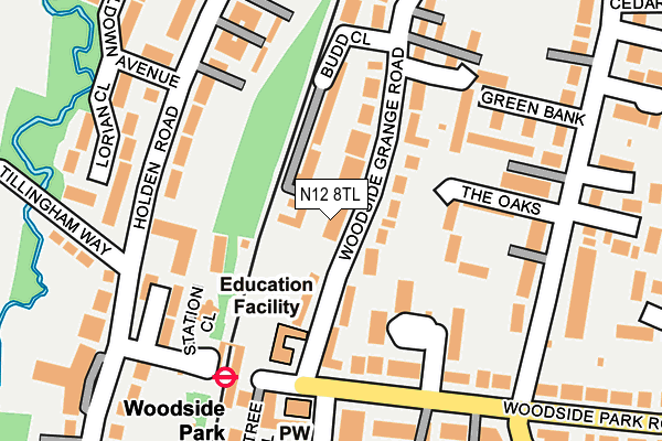 N12 8TL map - OS OpenMap – Local (Ordnance Survey) N12 8TL map - OS OpenMap – Local (Ordnance Survey)