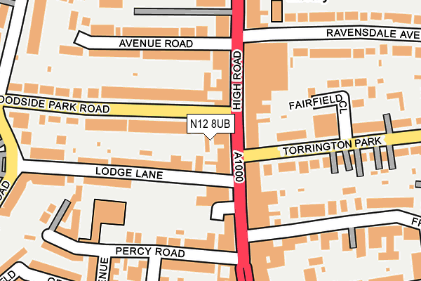 N12 8UB map - OS OpenMap – Local (Ordnance Survey) N12 8UB map - OS OpenMap – Local (Ordnance Survey)