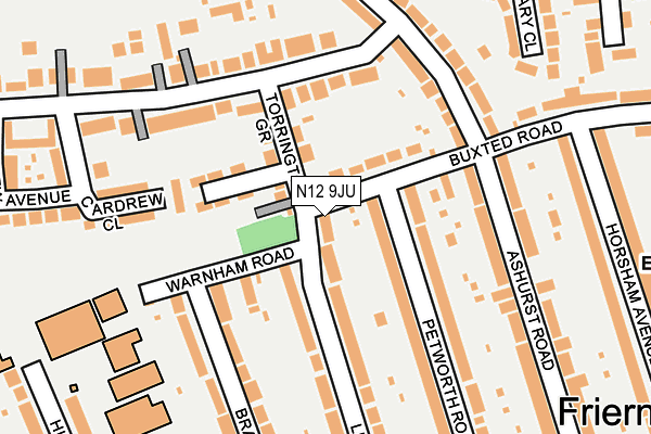 N12 9JU map - OS OpenMap – Local (Ordnance Survey) N12 9JU map - OS OpenMap – Local (Ordnance Survey)