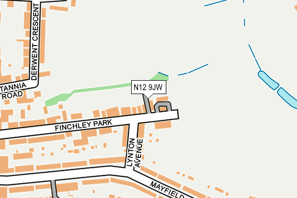 N12 9JW map - OS OpenMap – Local (Ordnance Survey) N12 9JW map - OS OpenMap – Local (Ordnance Survey)