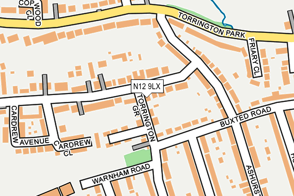 N12 9LX map - OS OpenMap – Local (Ordnance Survey) N12 9LX map - OS OpenMap – Local (Ordnance Survey)