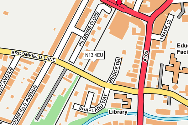 N13 4EU map - OS OpenMap – Local (Ordnance Survey) N13 4EU map - OS OpenMap – Local (Ordnance Survey)