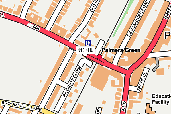 N13 4HU map - OS OpenMap – Local (Ordnance Survey) N13 4HU map - OS OpenMap – Local (Ordnance Survey)