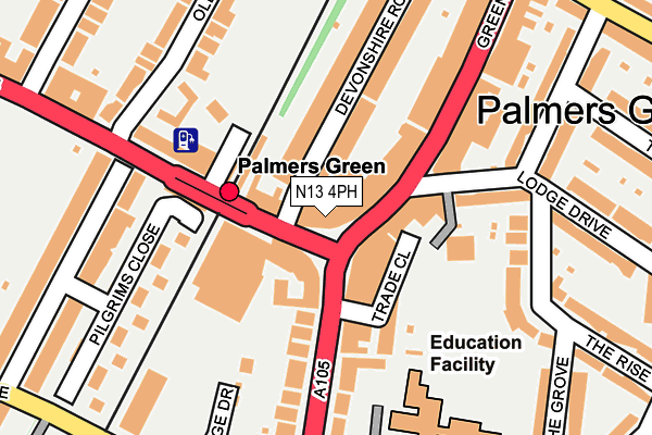 N13 4PH map - OS OpenMap – Local (Ordnance Survey) N13 4PH map - OS OpenMap – Local (Ordnance Survey)