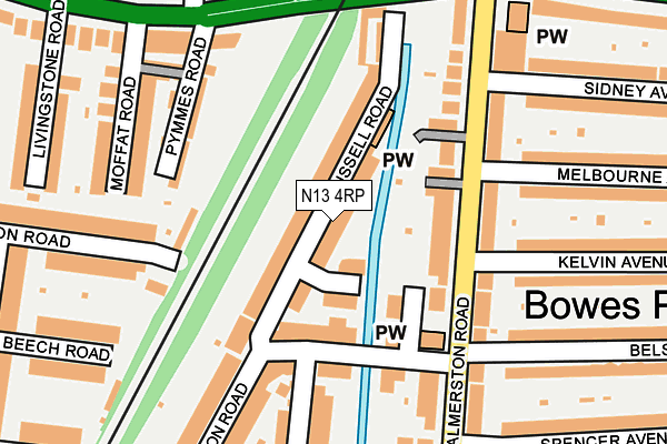 N13 4RP map - OS OpenMap – Local (Ordnance Survey) N13 4RP map - OS OpenMap – Local (Ordnance Survey)