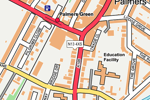 N13 4XS map - OS OpenMap – Local (Ordnance Survey) N13 4XS map - OS OpenMap – Local (Ordnance Survey)