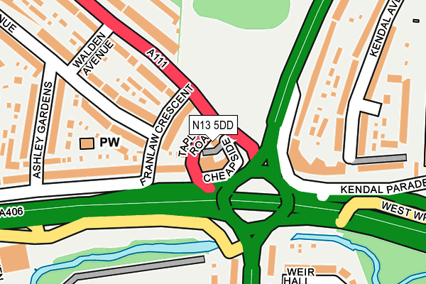 N13 5DD map - OS OpenMap – Local (Ordnance Survey) N13 5DD map - OS OpenMap – Local (Ordnance Survey)