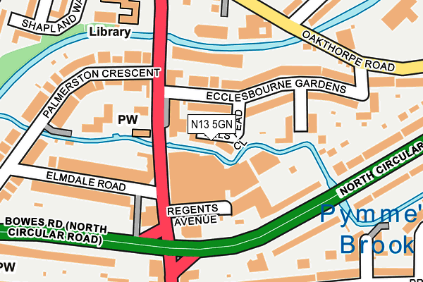 N13 5GN map - OS OpenMap – Local (Ordnance Survey) N13 5GN map - OS OpenMap – Local (Ordnance Survey)