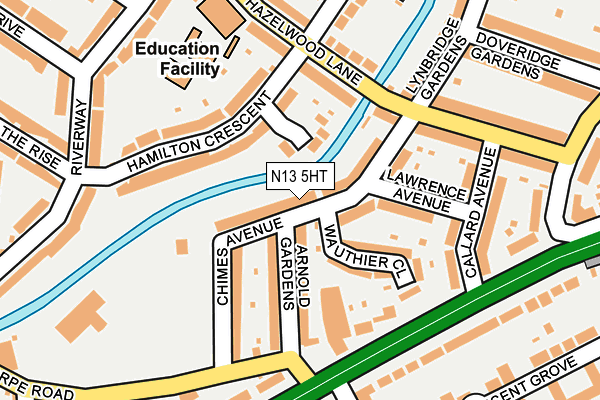 N13 5HT map - OS OpenMap – Local (Ordnance Survey) N13 5HT map - OS OpenMap – Local (Ordnance Survey)