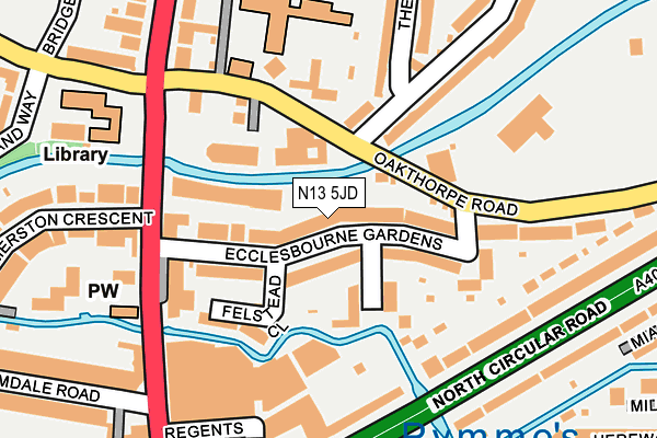 N13 5JD map - OS OpenMap – Local (Ordnance Survey) N13 5JD map - OS OpenMap – Local (Ordnance Survey)
